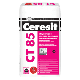 Штукатурно-клеевая смесь для крепления пенополистерола Церезит (Ceresit) CT 85 25кг