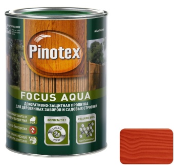 Антисептик Пинотекс Фокус Аква (Pinotex Focus Aqua) рябина 0,75л