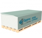 Гипсокартонный лист влагостойкий (ГКЛВ) Гипрок (Gyproc) Аква Стронг 2500*1200*15мм