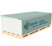 Гипсокартонный лист влагостойкий (ГКЛВ) Гипрок (Gyproc) Аква Оптима 2500*1200*12,5мм